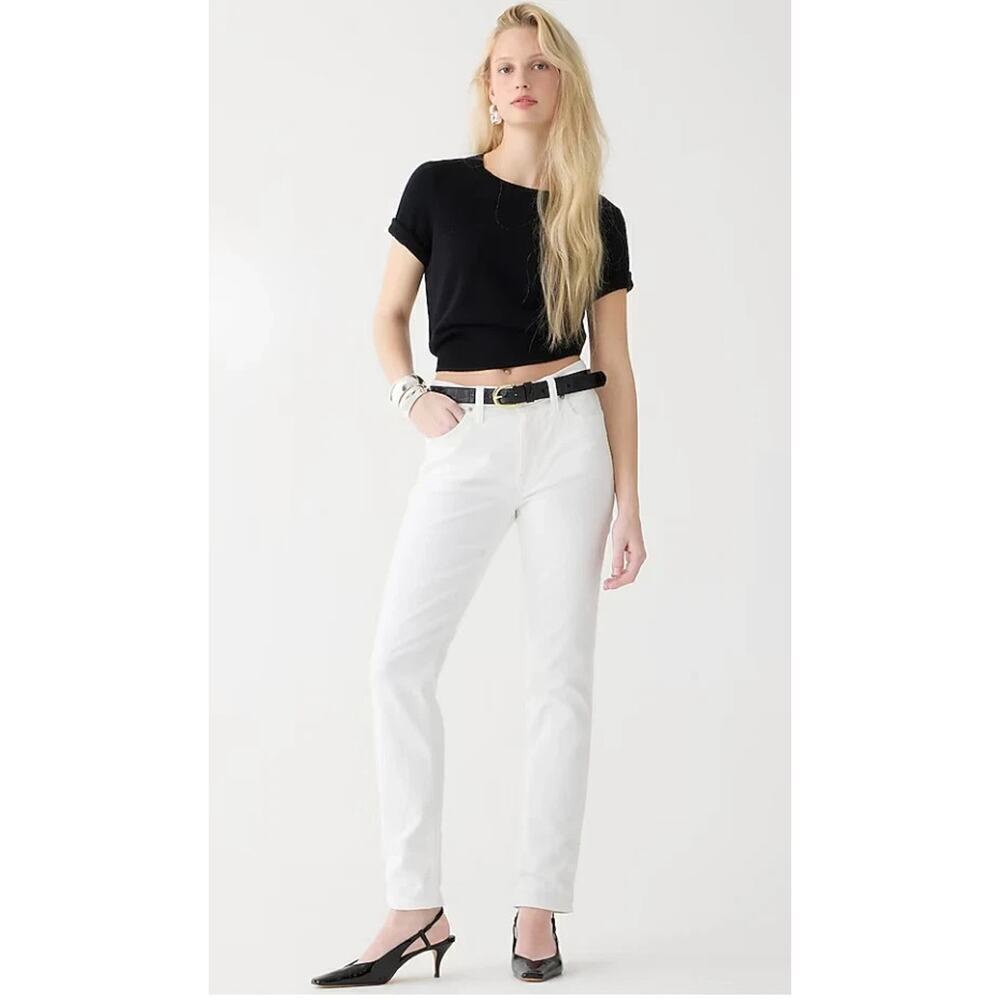 NWT J. CREW 9" Vintage Slim-Straight Jean in White Wash 29
